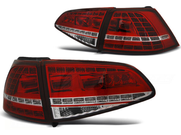 Baklykter SPORT VW Golf 7 13-17 Hatchback LED SEQ Rød/Hvit – for original LED – bilde 2 av 2
