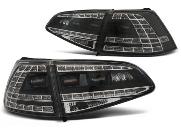 Baklykter SPORT VW Golf 7 13-17 Hatchback LED SEQ Svart – for original LED – bilde 2 av 2