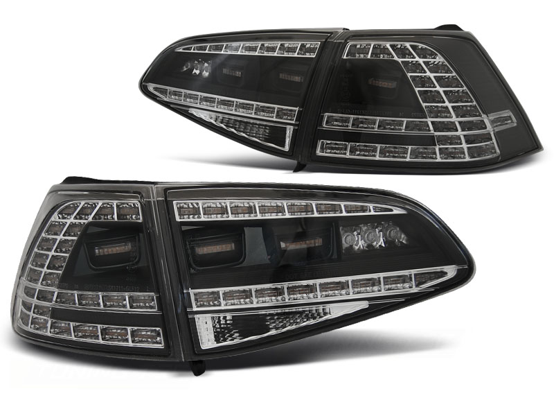 Baklykter VW Golf 7 13-17 Led Sport Black Seq - Bilde 2