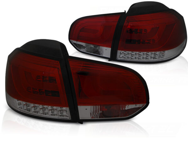 Baklykter VW Golf 6 10.08-12 LED Bar Rød/Røykfarget – bilde 2 av 2