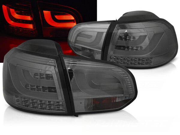 Baklykter VW Golf 6 10.08-12 LED Bar Røykfarget – bilde 1 av 2