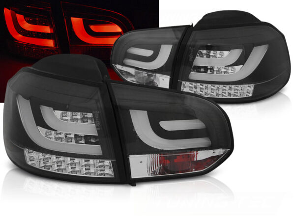Baklykter VW Golf 6 10.08-12 LED Bar Svart – bilde 1 av 2