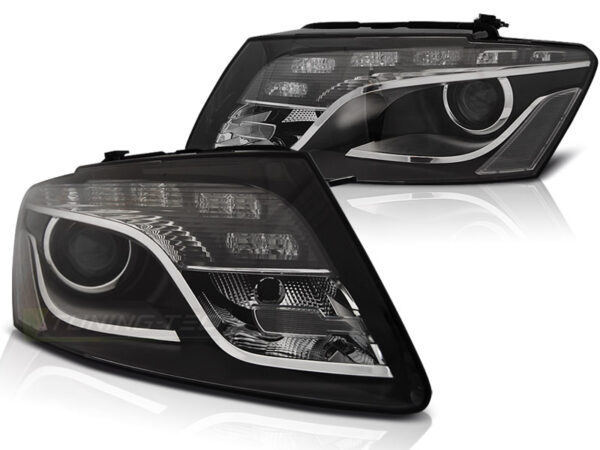 Frontlykter Audi Q5 11.08-09.12 TRU DRL Svart – bilde 2 av 2