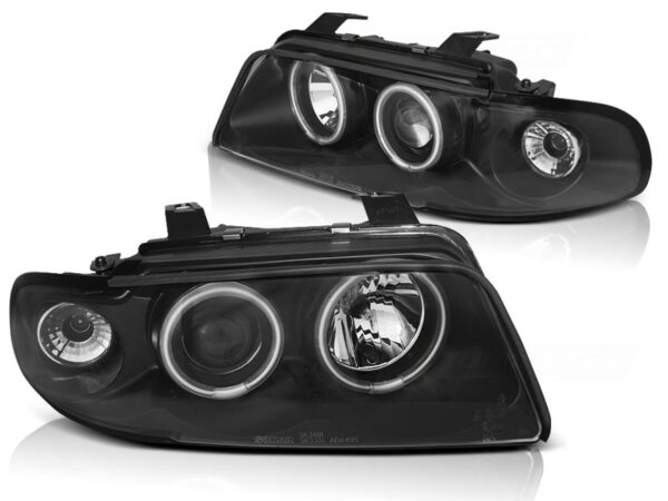 Frontlykter Audi A4 11.94-12.98 Angel Eyes CCFL Svart – bilde 2 av 2