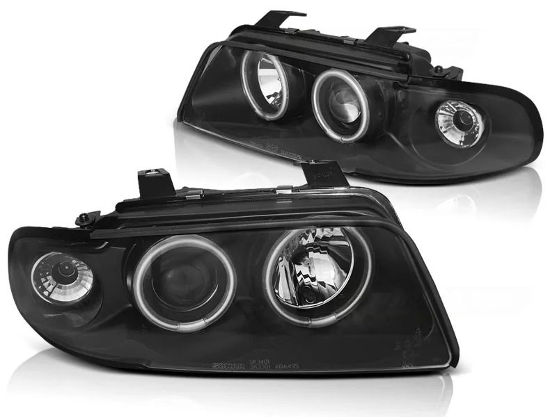 Frontlykter Audi A4 11.94-12.98 Angel Eyes CCFL Black - Bilde 2