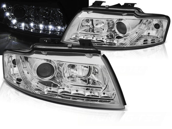 Frontlykter Audi A4 B6 Cabrio 02-06 Daylight Krom – bilde 1 av 2