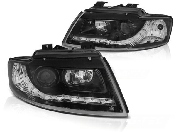 Frontlykter Audi A4 B6 Cabrio 02-06 Daylight Svart – bilde 2 av 2