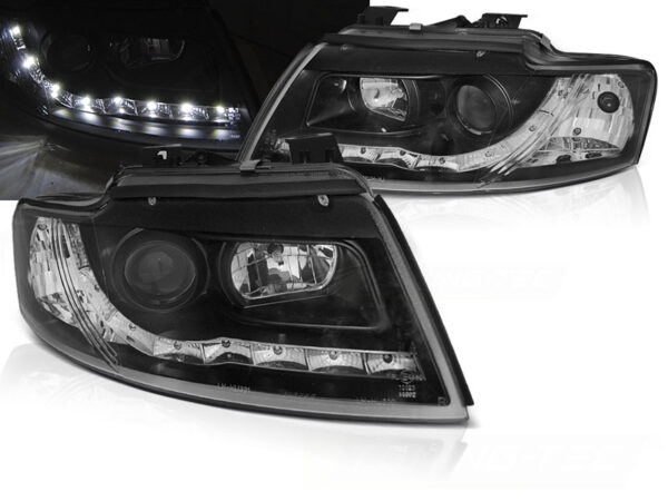 Frontlykter Audi A4 B6 Cabrio 02-06 Daylight Svart – bilde 1 av 2