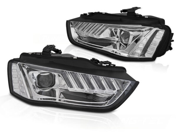 Frontlykter Audi A4 B8 12-15 Xenon LED Krom SEQ – uten AFS – bilde 2 av 2