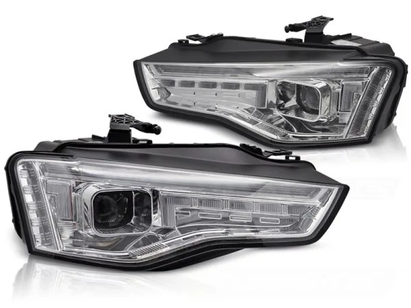 Frontlykter Audi A5 11-16 Xenon LED Krom SEQ – uten AFS – bilde 2 av 2