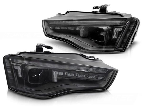 Frontlykter Audi A5 11-16 LED Svart SEQ – for xenon – uten AFS – bilde 2 av 2