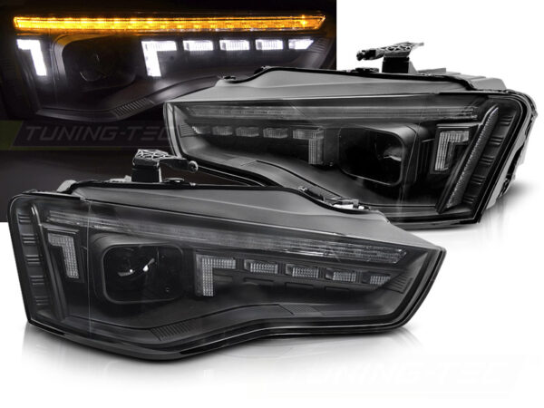 Frontlykter Audi A5 11-16 LED Svart SEQ – for xenon – uten AFS – bilde 1 av 2