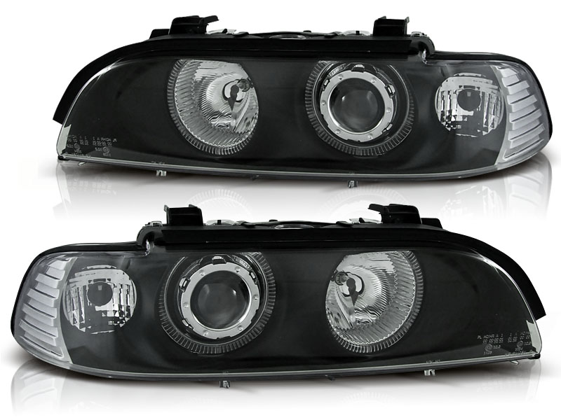 Frontlykter Bmw E39 09.95-06.03 Angel Eyes Black - Bilde 2
