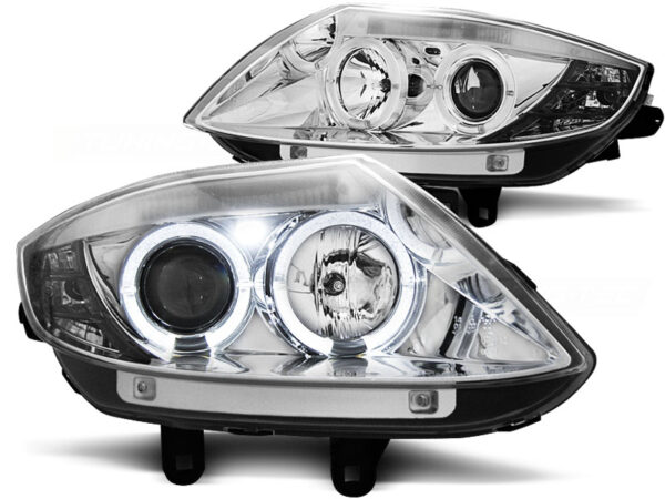 Frontlykter BMW Z4 E85 E86 02-08 Angel Eyes Krom – bilde 2 av 2