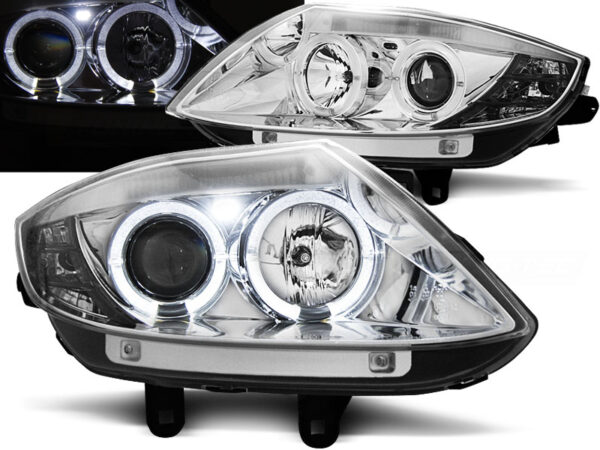 Frontlykter BMW Z4 E85 E86 02-08 Angel Eyes Krom – bilde 1 av 2