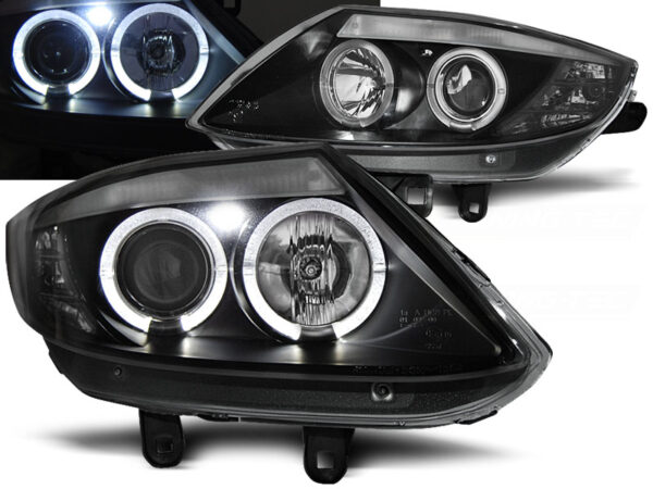 Frontlykter BMW Z4 E85 E86 02-08 Angel Eyes Svart – bilde 1 av 2