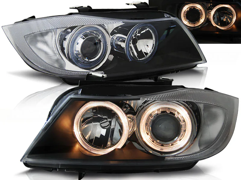 Frontlykter Bmw E90 / E91 03.05-08.08 Angel Eyes