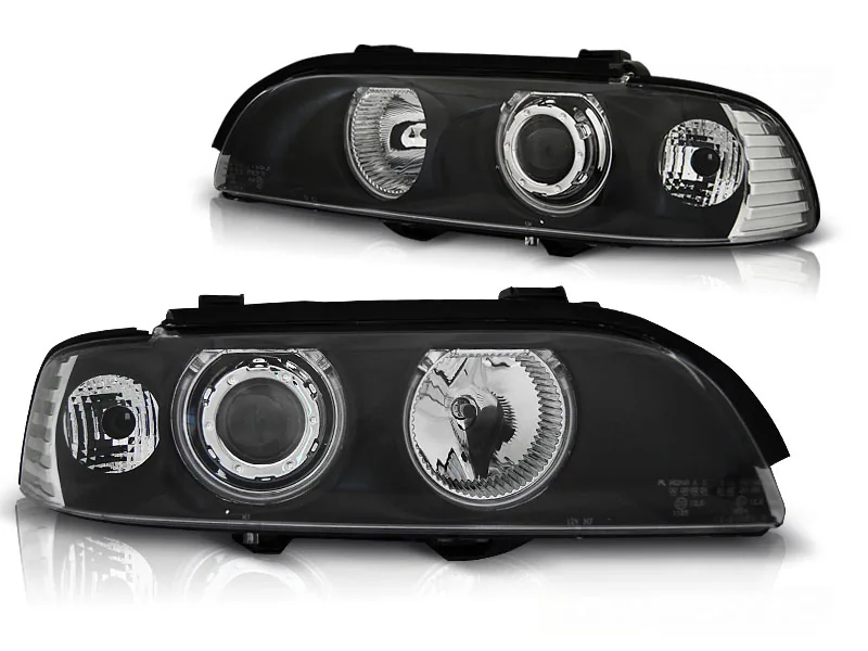 Frontlykter Bmw E39 09.95-06.03 Angel Eyes CCFL Black - Bilde 2