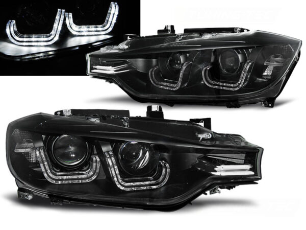 Frontlykter BMW F30/F31 10.11-05.15 U-LED Light Svart – bilde 1 av 2