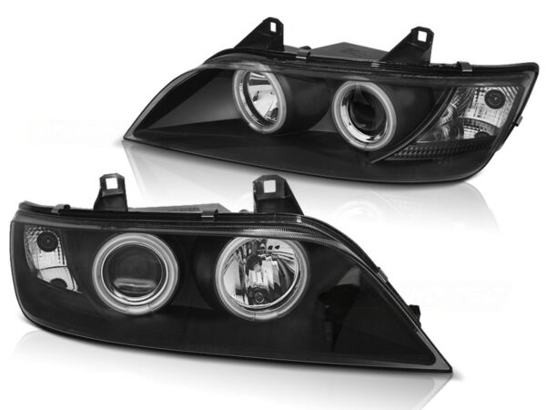 Frontlykter BMW Z3 01.96-02 Angel Eyes CCFL Svart – bilde 2 av 2