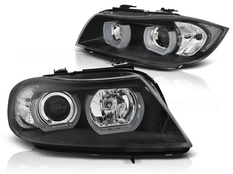 Frontlykter Bmw E90 / E91 03.05-08.08 3D U-TYPE BLACK - Bilde 2