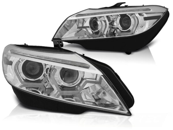 Frontlykter BMW Z4 E89 09-13 Xenon LED DRL Krom SEQ – uten AFS – bilde 2 av 2