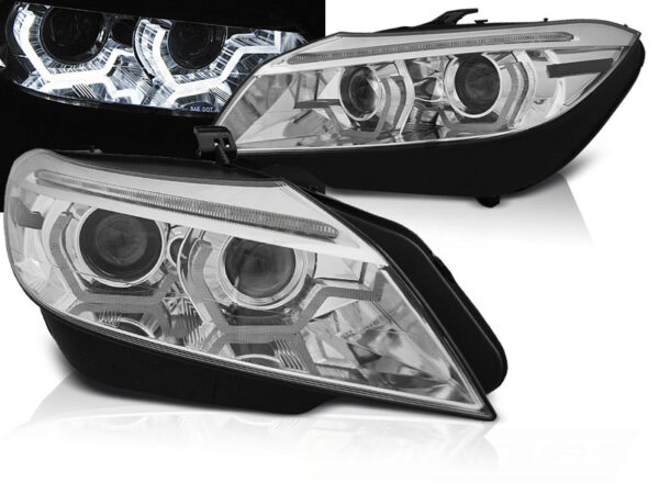 Frontlykter BMW Z4 E89 09-13 Xenon LED DRL Krom SEQ – uten AFS – bilde 1 av 2