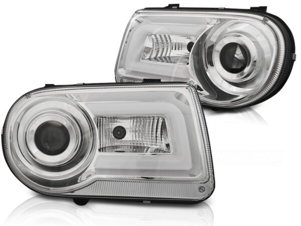 Frontlykter Chrysler 300C 05-10 Krom Tube Lights – bilde 2 av 2