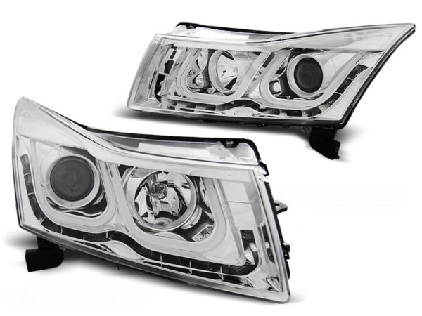 Frontlykter Chevrolet Cruze 09-12 Tube Lights Krom – bilde 2 av 2