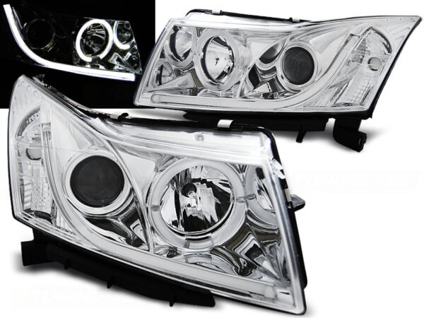 Frontlykter Chevrolet Cruze 09-12 Tube Lights Krom – bilde 1 av 2