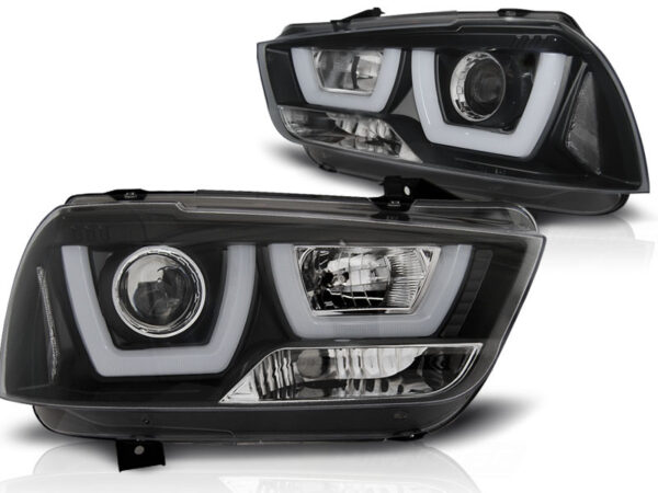 Frontlykter Dodge Charger Lx II 11-15 Tube Lights Svart – bilde 2 av 2