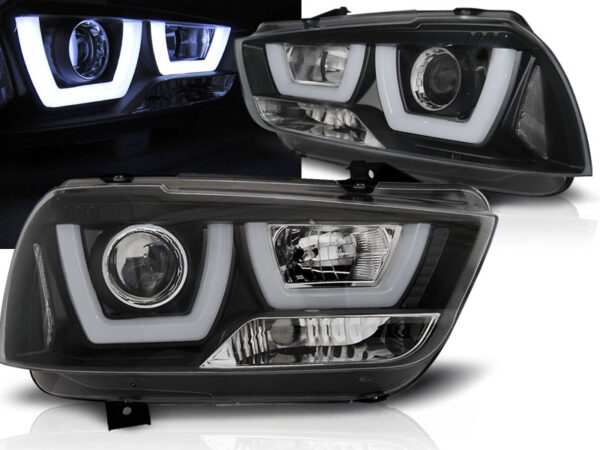 Frontlykter Dodge Charger Lx II 11-15 Tube Lights Svart – bilde 1 av 2