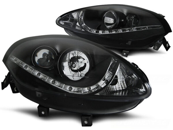 Frontlykter Fiat Bravo II 07-15 Daylight Svart – bilde 2 av 2