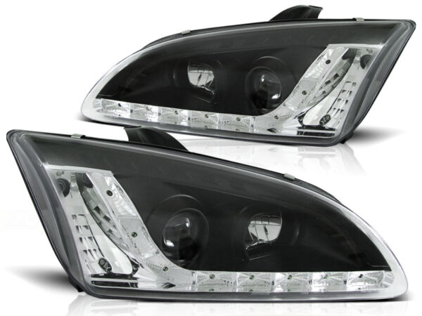 Frontlykter Ford Focus II 09.04-01.08 Daylight Svart – bilde 2 av 2