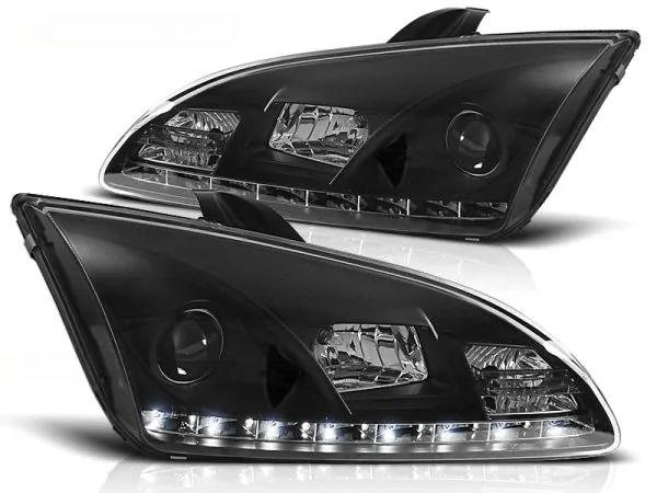 Frontlykter Ford Focus II 09.04-01.08 Daylight Svart