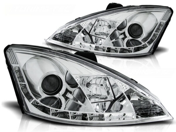 Frontlykter Ford Focus 1 10.98-10.01 Daylight Krom
