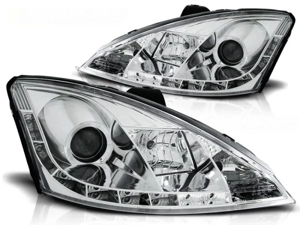 Frontlykter Ford Focus 11.01-10.04 Daylight Krom