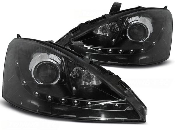 Frontlykter Ford Focus 10.98-10.01 Daylight Svart – bilde 2 av 2