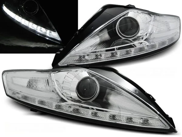 Frontlykter Ford Mondeo 07.07-11.10 Daylight Krom – uten AFS – bilde 1 av 2