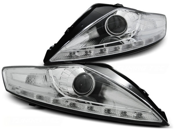 Frontlykter Ford Mondeo 07.07-11.10 Daylight Krom LED Blinklys – uten AFS – bilde 2 av 2