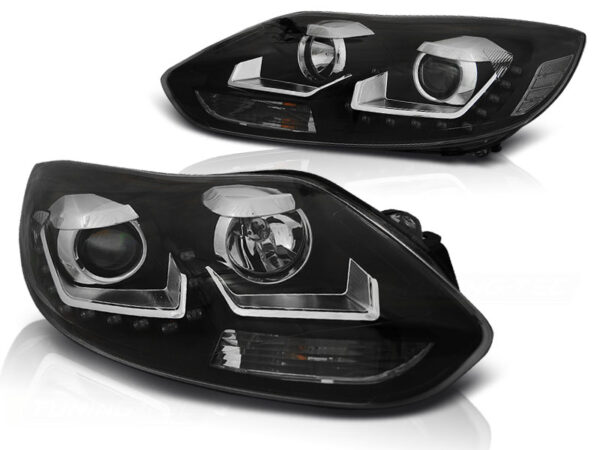 Frontlykter Ford Focus Mk3 11-10.14 Daylight Svart – bilde 2 av 2