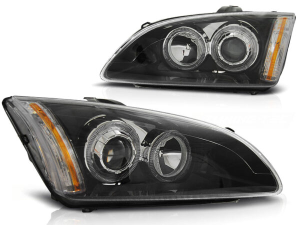 Frontlykter Ford Focus II 09.04-01.08 Angel Eyes Svart – bilde 2 av 2