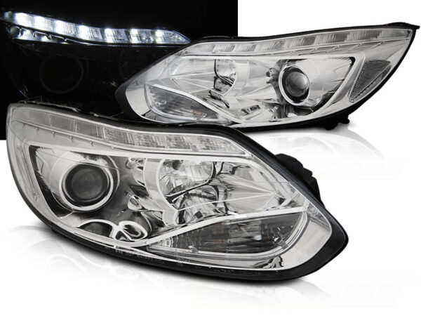 Frontlykter Ford Focus Mk3 11-10.14 LED Krom – bilde 1 av 2
