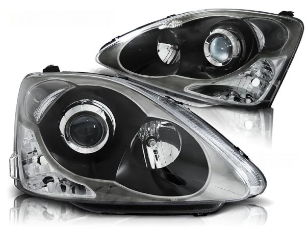 Frontlykter Honda Civic 01-06 Hatchback Svart
