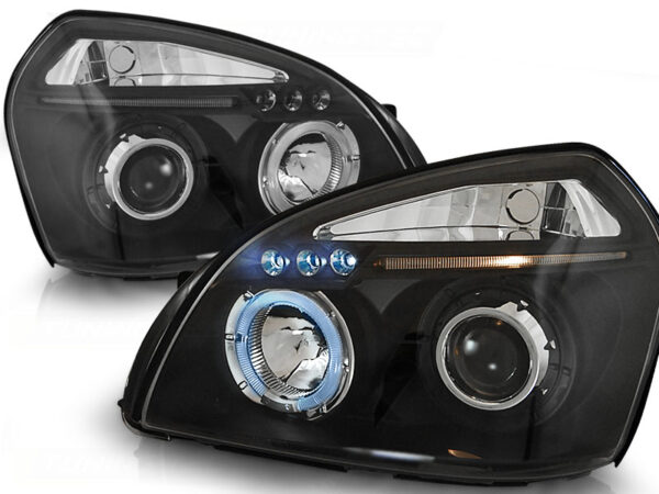 Frontlykter Hyundai Tucson 07.04-10 Angel Eyes Svart – bilde 2 av 2