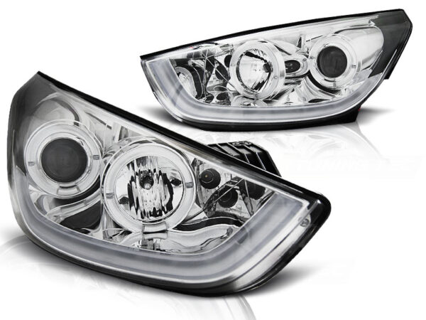 Frontlykter Hyundai Tucson Ix35 10-13 Krom Tube Lights – bilde 2 av 2