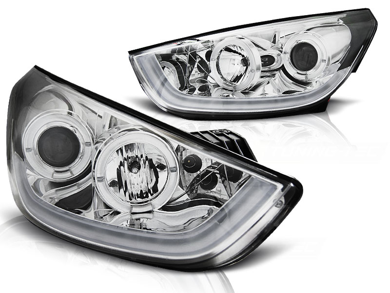 Frontlykter Hyundai Tucson IX35 10-13 Chrome Tube Light - Bilde 2