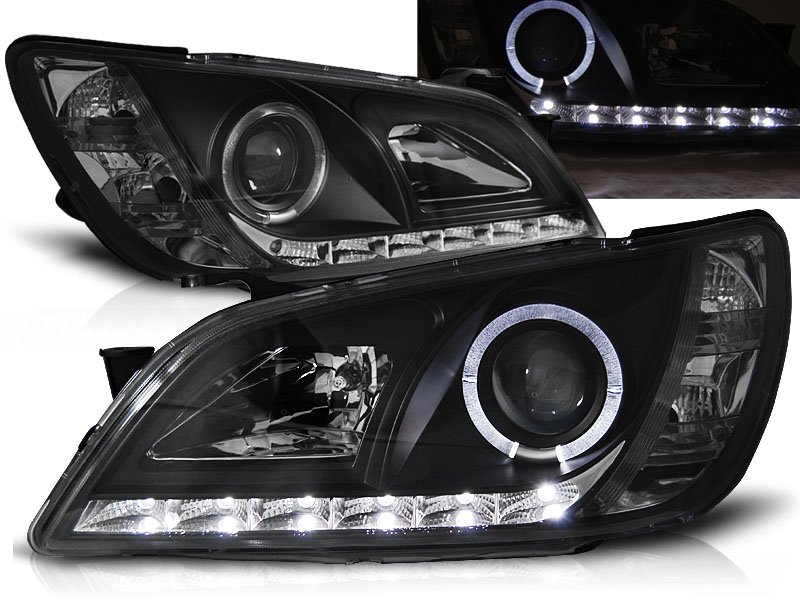 Frontlykter Lexus IS 01-05 Daylight Black