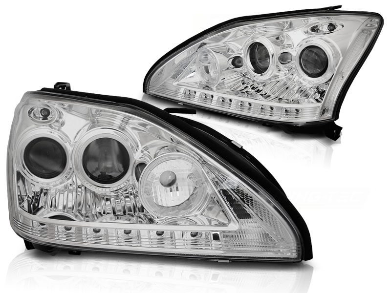 Frontlykter Lexus RX 330 / 350 03-08 Tube Light Chrome - Bilde 2