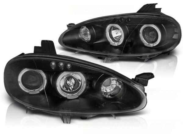 Frontlykter Mazda Mx5 01-05 Angel Eyes Svart – bilde 2 av 2